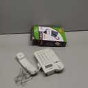 Corded Basic Landline Phone, TelPal FSK/DTMF Simple Caller ID Telephone with LCD Incoming Call Number Display, Small Desk/Wall Mountable Analog Phone for Home Office (White)