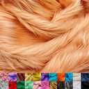 Ice Fabrics Faux Fur Fabric by The Yard - 60 Inches Wide Super Soft and Fluffy Shaggy Mohair Fur Fabric for Costumes, Apparel, Rugs, Pillows, Decorations and More - Blush - Half Yard