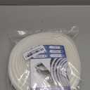 LSGCQ Kerf Weather Stripping Door Seal Strip 26 Ft Q Foam Door Weatherstrip Seal with Slot Card Slot Installation, Easy Cut to Size (White)