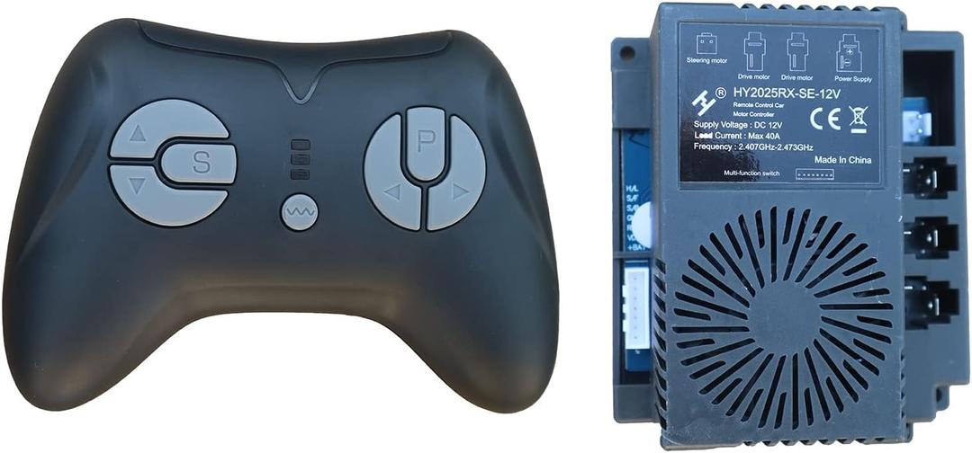 HY2025RX-SE-12V Receiver and 2.4G Remote Control, for Kids Ride On Toys, 12V Control Box Motherboard Accessories Ride On Car Replacement Parts