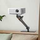 Bed Sofa Projector Stand Adjustable Invisible Projector Shelf Metal Wall Mount Projector Mount Bracket Holder for Home Office Video Projectors, Black
