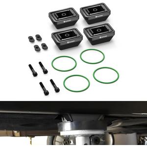 Bevinsee Jack Pad Upgraded Set Billet Aluminum Compatible with E90 E91 E92 E93 E81 E82 E88 320i 325i 328i 330i 335i, Replacement for 51717169981 51717123311 Permanently Attachable to Car, Black