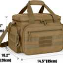 DSLEAF Tactical Range Bag for 4 Handguns, Pistol Shooting Range Bag with 6X Magazine Slots and Extra Pockets for and Essentials