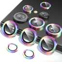 MOCOLL for Samsung S24 Ultra Camera Lens Protector for Samsung Galaxy S24 Ultra Accessories Tempered Glass Camera Screen Protector Aluminum Alloy Edge Anti Scratch (Colorful)