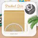 24 Pieces Napkin Holder Plastic Napkin Holder Fan Design Tissue Dispenser Freestanding Fan Shaped Organizer Paper Napkin Holder Stand for Kitchen Restaurant Home Bar, 5.91 x 2.95 x 1.57 Inch (White)