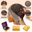 KOME Dirty Blonde Synthetic Lace Front Wig,13x4 HD Lace Layered Wave Glueless Wigs for Women Daily Use 26IN