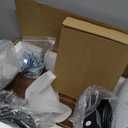 Huuger Nightstand with Charging Station, USB-C Port, Fluted Night Stand with Drawer, Bed Side Table with Solid Wood Feet, Open Storage, End Table with Raised Edge, for Bedroom, Walnut