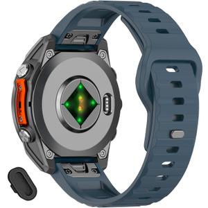 22mm Silicone Bands for Tactix 8/Fenix 8 Pro AMOLED 47mm/E/7 pro/7/6 pro/6/5 Plus/5, Quick fit Watch Strap Compatible with Garmin quatix 8/epix Pro/Approach S70 47mm/S62/S60/Descent G2/G1/G1 Solar
