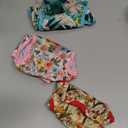 Leekalos Reusable Washable Dog Diapers Female (3 Pack) - Highly Absorbent Doggie Diapers - Size Adjustable Puppy Diapers for Dog Period Panties (Medium, Flora) (Medium (12.5"-15" Waist), Flora(Gray Lining))