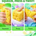 Yellow Cheese Squeeze Toy,Soft Novelty Toy, Rebounding Sensory,Help for Relax,Focus, Sensory Cheese for & Adults, Soft Novelty Rebounding Fidget Toy for Party (2.16 in)