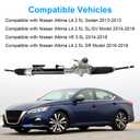 Power Steering Rack and Pinion Assembly Compatible with Nissan Altima Sedan L4 2.5L V6 3.5L SL SV SR 2013 2014 2015 2016 2017 2018 Replacement for 26-30032 490013TA0A 490013TA1A 490013TA1B