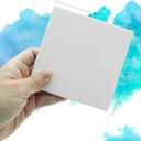 48 Pack Sublimation Blanks Coasters Bulk, 4 Inch Glossy White Glazed Ceramic Tiles Bulk with Cork Backing Pads, Heat Transfer Cup Mat for DIY Crafts Home Kitchen Decor (Square 48PCS)