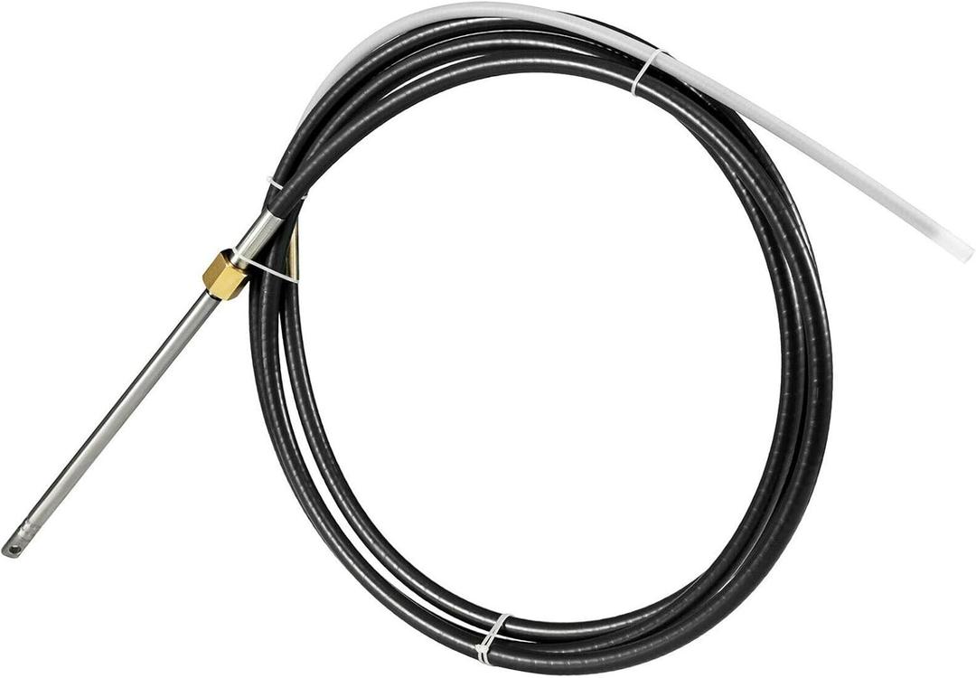 Boat Steering Cable 15 Feet Steering Cable 15' Outboard Rotary Steering Cable SSC6215 for Most Single Station Boats