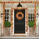 Thanksgiving Garland,Thanksgiving Decorations 6FT Fall Leaves Garland for Home Indoor Outdoor,Artificial Autumn Hanging Decor for Mantle Table Fireplace Party Patio (1)