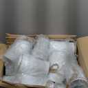 Domensi 24 Sets Wedding Table Centerpiece Artificial Flowers with Vase 48 Pcs Fake Bouquets 24 Pcs Metal Vases Floral Arrangements for Holiday Party Event Table Decor(Dark Blue)