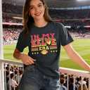 ALLTB in My Game Day Era Shirt Football Shirts for Women Football Graphic Tops Casual Short Sleeve Tee Sports Fan T-Shirts (XL)