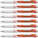 Pentel EnerGel Pearl Retractable Liquid Gel Pen, (0.7mm) Metal Tip, Medium Line, Orange Accent, Orange Ink, 12 pack (BL77PW-F)