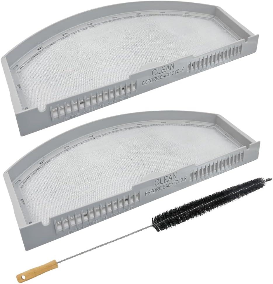 2 Pack WE03X23881 Stainless Steel Dryer Lint Filter Replacement Compatible with GE/Hotpoint GTD42EASJ2WW GTD33EASK0WW GTX22EASK0WW GTD65GBSJ3WS Dryer Lint Screen Trap,Replaces AP6031713 PS11763056