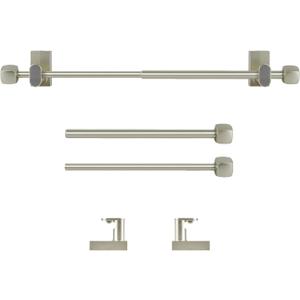 Magnetic Curtain Rods for Metal DoorsNo tools required Easy to use,Multi-Use Adjustable Appliance for Windows Iron Steel Places,Kitchen and bathroom supplies,09-16 Inch4 Pack,Nickel