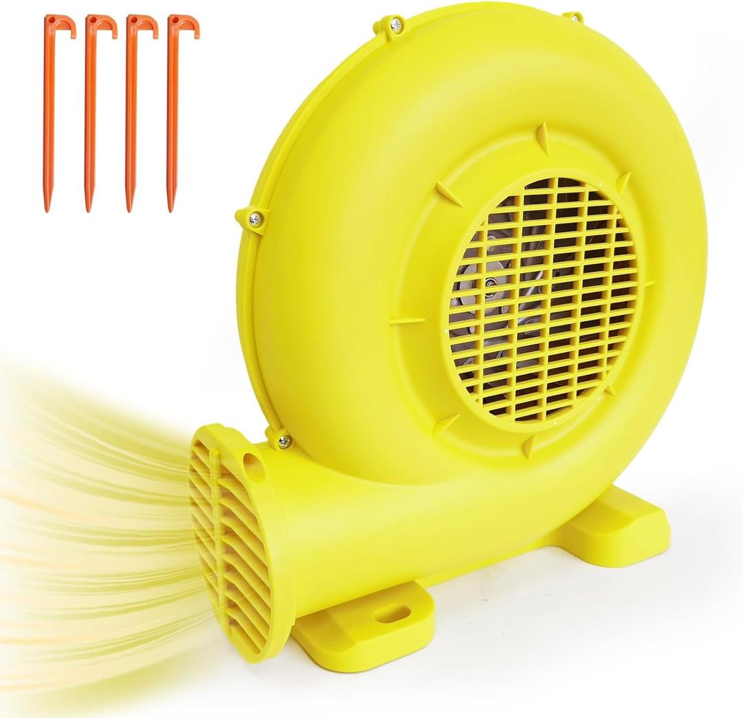 Bounce House Blower, 380W 0.51HP Powerful Inflatable Air Blower Portable Air Blower for Inflatables, Bouncy Castle, Jumper, Water Slide, Leaf Blower Corded