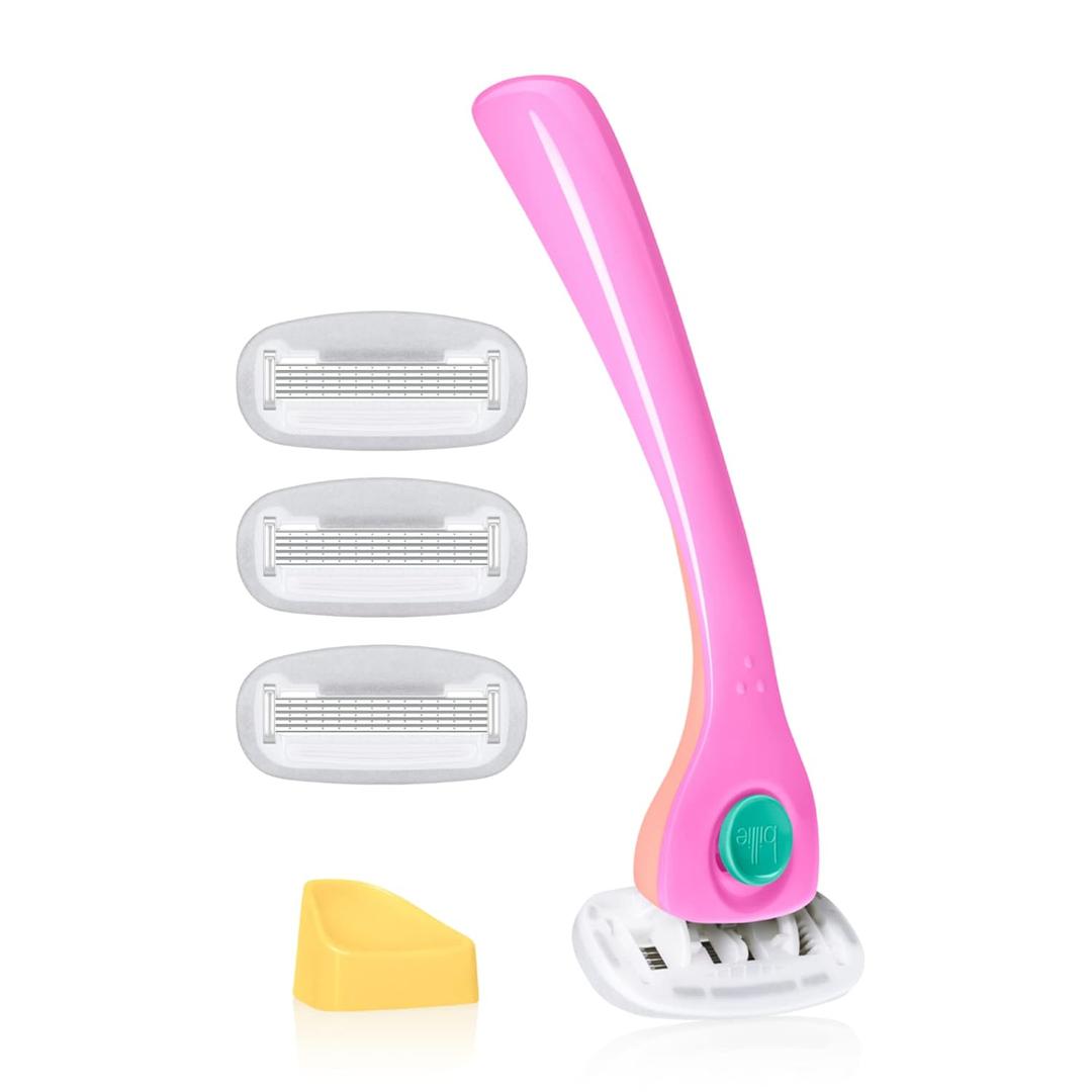 Billie Razors for Women Shave Kit  Womens Razor + 4 x 5-Blade Razor Refills + Magnetic Holder  Malibu (1 Count (Pack of 1))