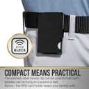 Classico Slim Wallet with Airtag Holder - RFID Blocking, Minimalist Metal Wallet for Men (Black)