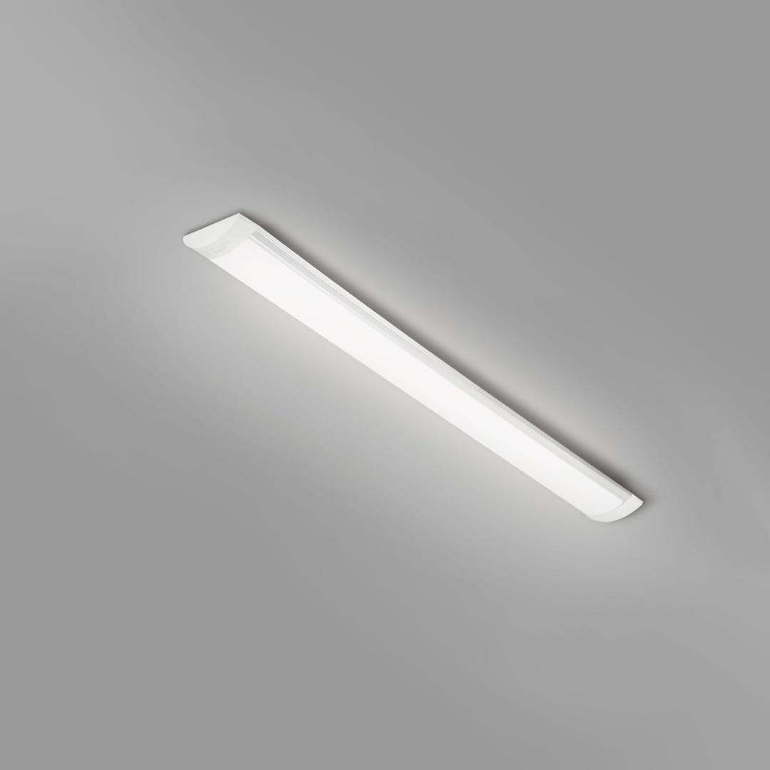 1 Packs 2FT LED Batten Light with 20cm Cable, Ultra-Thin Ceiling Surface Mounted Light, 20W, 4000K, IP20, LED Ceiling Lamp for Garage, Shop, Hallway, Office, Market