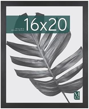 MCS Studio Gallery 16x20 Poster Frame Black Woodgrain, Vertical & Horizontal Wall Hanging Large Picture Frame for Photos, Posters & Art Prints (1-Pack)