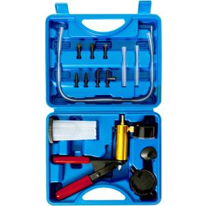 Brake Bleeder Kit 16pcs Brake Bleeder Vacuum Pump Kit with Adapters Hand held Vacuum Pump Test Set for Automotive