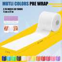 Pre Wrap Athletic Tape 2 Pack, 2.76 Inch x 30 Yards Foam Underwrap, White