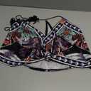 BEAUDRM Women's Floral Print Boho Backless Halter Top Hippie Sleeveless Tie Front Cami Crop Tops Country Festival Outfits Size S