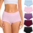 Migbean Womens Seamless Boy Shorts Underwear Soft Stretch Boxer Shorts Briefs No Show Panties 2 Packs Black Grey , size large