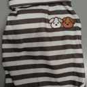 Turtleneck Dog Shirt Cute Doggie Embroidery Super Soft Dog Sweatshirt Stretchy Striped Puppy Pullover For Cats Small