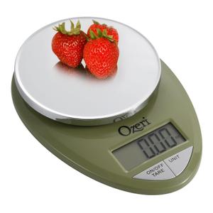 Ozeri Pro Digital Kitchen Food Scale, 0.05 oz to 12 lbs (1 gram to 5.4 kg) (Calla Green)