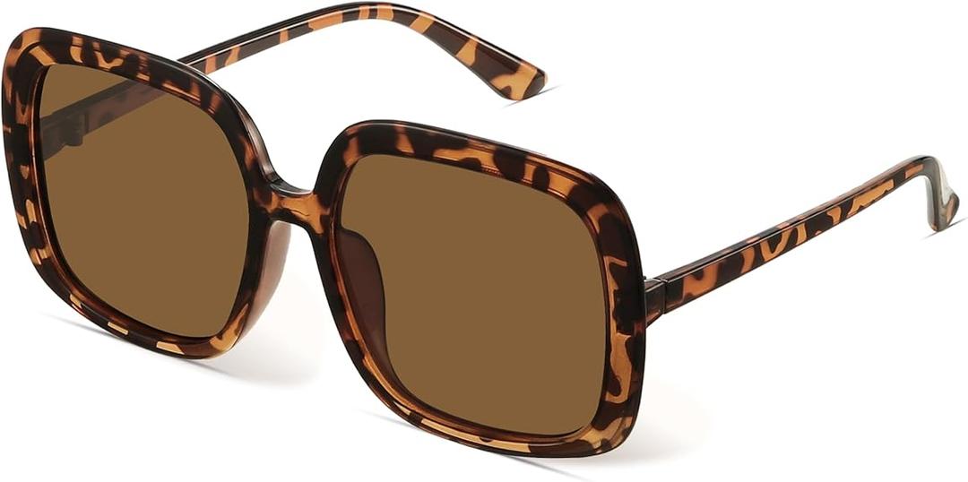 miyya Oversized Polarized Sunglasses Women, Trendy Retro Sun Glasses for Women 2025, Oversized Shades 2 Pack