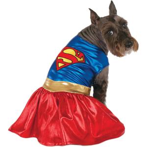 DC Comics Superheroes: Supergirl Pet Costume for For Dogs or Cats by Rubies, Large (L)