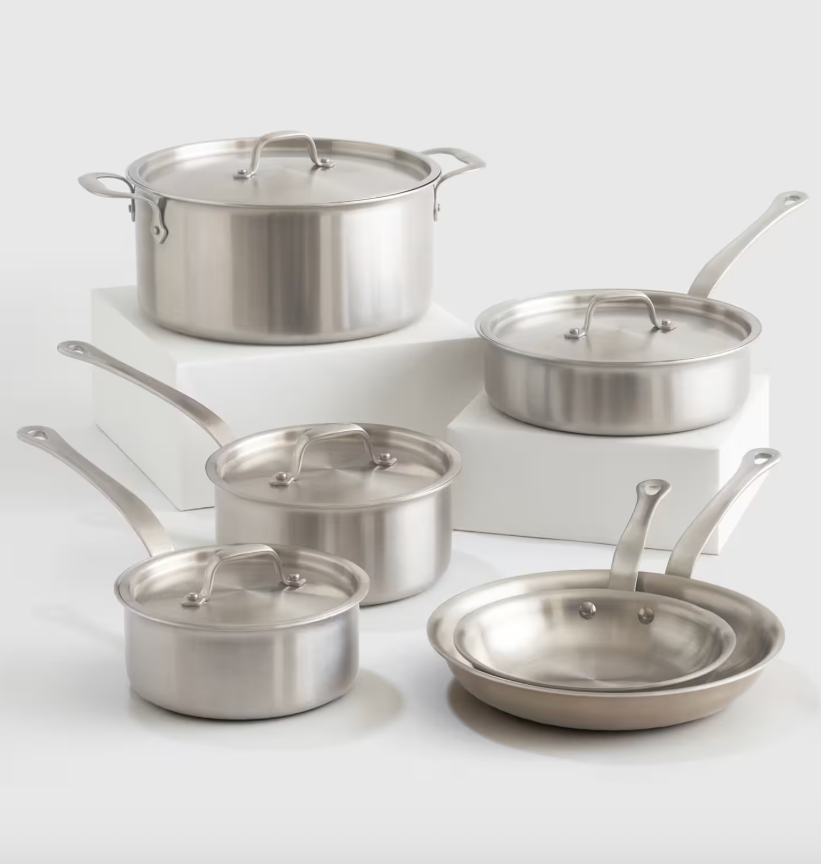 5-Ply Stainless Steel 10 Piece Cookware Set