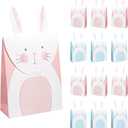 Cheerland Bunny Party Favor Bags - Pink and Blue, Rabbit, Easter, 12 Count, 8 x 4.7 x 2 inches