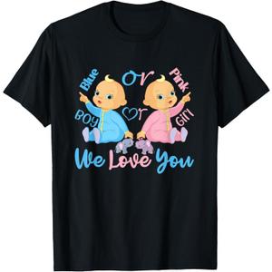 Pink or Blue, Boy or Girl We Love You - Gender Reveal T-Shirt