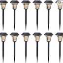 MAGGIFT 12 Pack Solar Pathway Lights Outdoor Solar Garden Lights for Patio, Yard, Driveway