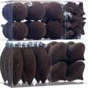 48Pcs Brown Velvet Christmas Ornaments Set, Assorted Flocked Christmas Baubles Decorations, Shatterproof Christmas Balls Hanging Decor for Xmas Tree/Home/Party/Holiday (Brown)