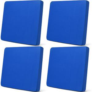 Newwiee Set of 4 Stretch Patio Cushion Covers Sofa Couch Seat Chair Slipcovers Cushion Cover Replacement Furniture Protector for Pets Washable(Seat Cover, 20.87"D x 20.87"W x 1.97"H, Royal Blue)