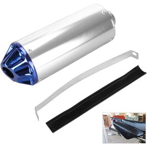 28mm Exhaust Muffler Silencer Pipe 1.1" for CRF50 XR50 KLX Coolster SSR Thumpstar TTR YCF Lifan Apollo 50cc 70cc 90cc 110cc 125cc Pit Trail Dirt Bike Mini Bike Motorcycle Motocross Parts Silver & Blue