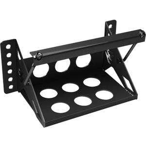 JY PERFORMANCE Metal Battery Tray Box, Universal Metal Steel Bolt-in Battery Mounting Box Tray Bracket for Car Trailer Boat - Fits up to 10.63"7.06"7.5", Anti-Rust Corrosion-Black