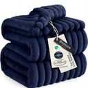 Bedsure GentleSoft Navy Fleece Blanket for Couch - Cozy Soft Blankets for Women, Cute Small Throws for Girls, 108x90 Inches (King)