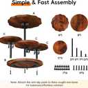 4 Tier Round Cupcake Tower Stand for 50 Cupcakes, Vintage Farmhouse Tiered Cake Tower with 360 Serving Tray for Dessert Display, Ideal for Wedding Birthday Baby Shower Tea Party Christmas