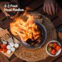 Solo Stove Mesa XL, 7 Inch Tabletop Fire Pit with Stand - Smokeless, Stainless Steel Fire Pit for Camping, Outdoor & Patio- Wood Burning or Pellet Fueled Portable Bonfire, 2.3lbs, Cascade, Black