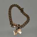 Rose Gold Stainless Steel Cuban Link Heavy Duty Dog Collar for Medium Large Dogs, American Bully French Bulldog Luxury Dog Collar (16 Inch (Pack of 1))