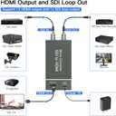 SDI to HDMI Converter with SDI Loop Out, 1080p HD-SDI / 3G-SDI/SD-SDI to HDMI Video Audio Converter, BNC to HDMI Adapter for SDI Camera Monitor Projector