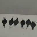 6PCS Retractable Plant Hanger Plant Pulleys for Hanging Plants Easy to Raise & Lower Auto Lock Adjustable Hook for Garden Baskets Pots Birds Feeder and Grow Lights Black